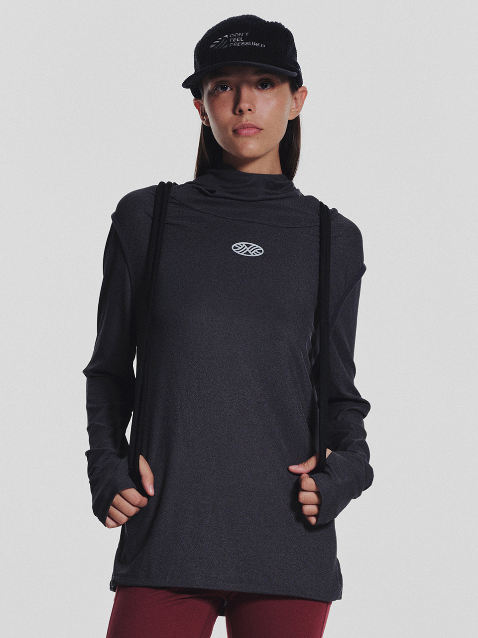 MNS Running Highneck Hoodie_Charcoal