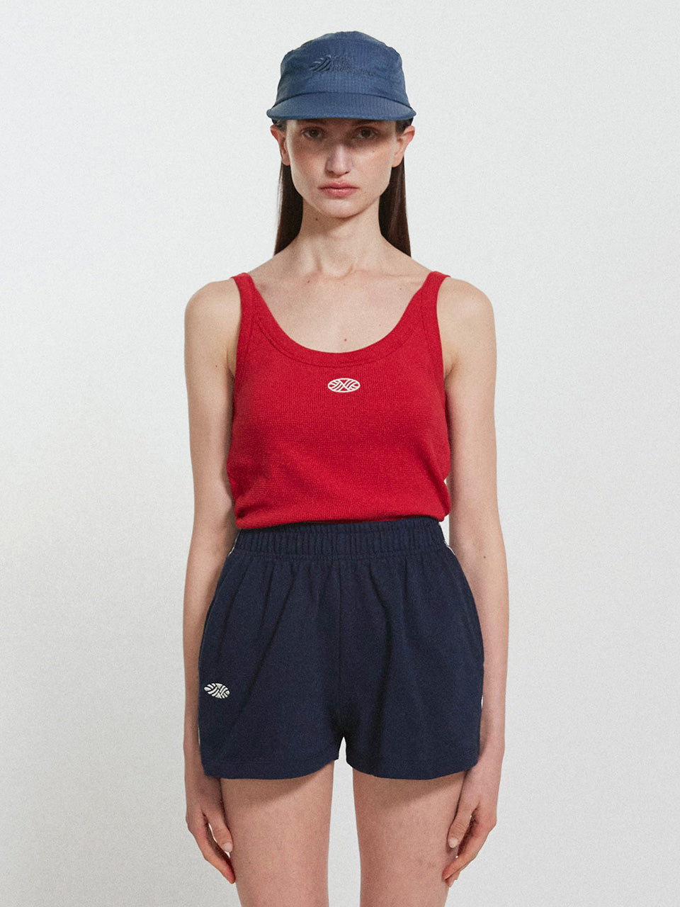 Track Logo Reversible Waffle Sleeveless_Red