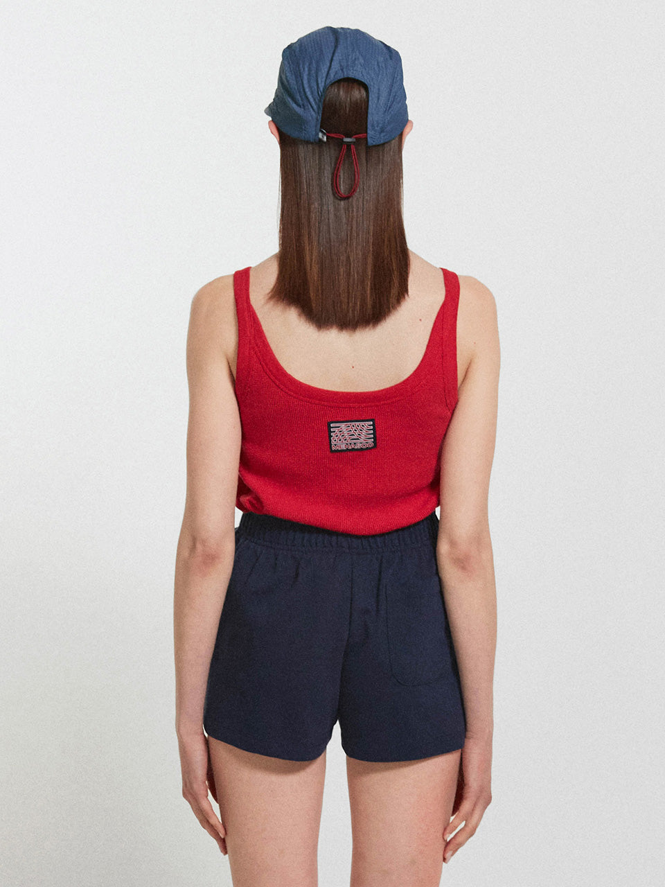 Track Logo Reversible Waffle Sleeveless_Red