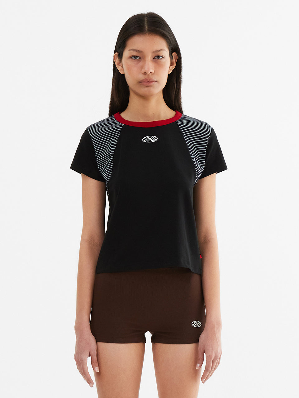 MNS Raglan Stripe T Shirt_Black