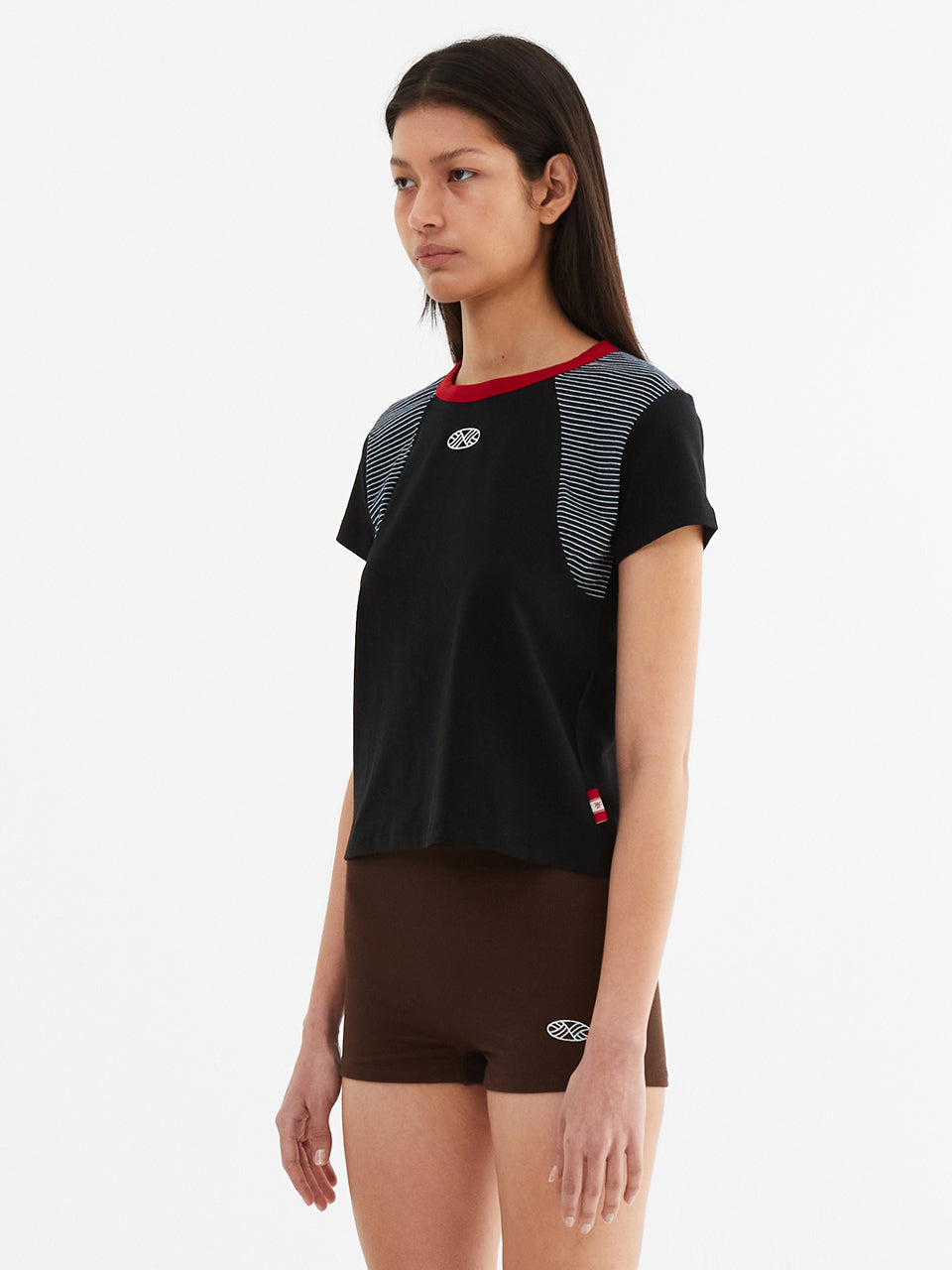 MNS Raglan Stripe T Shirt_Black