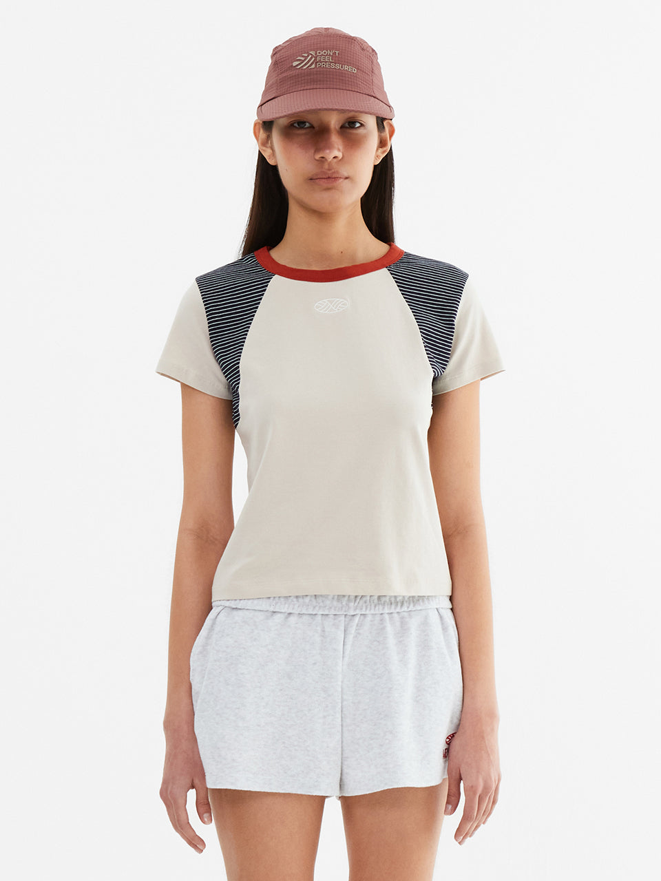 MNS Raglan Stripe T Shirt_Beige