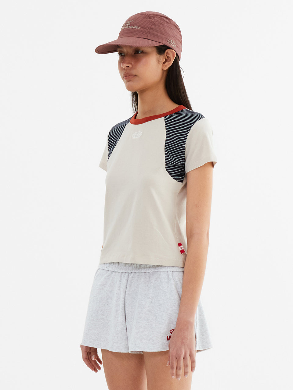 MNS Raglan Stripe T Shirt_Beige