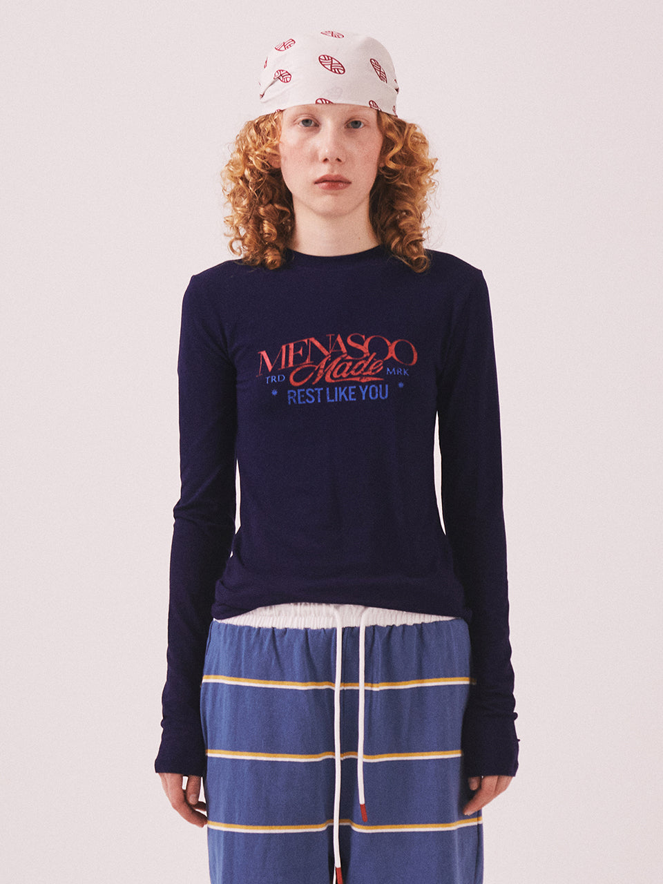 MNS Soft Fitted Long T Shirt_Navy