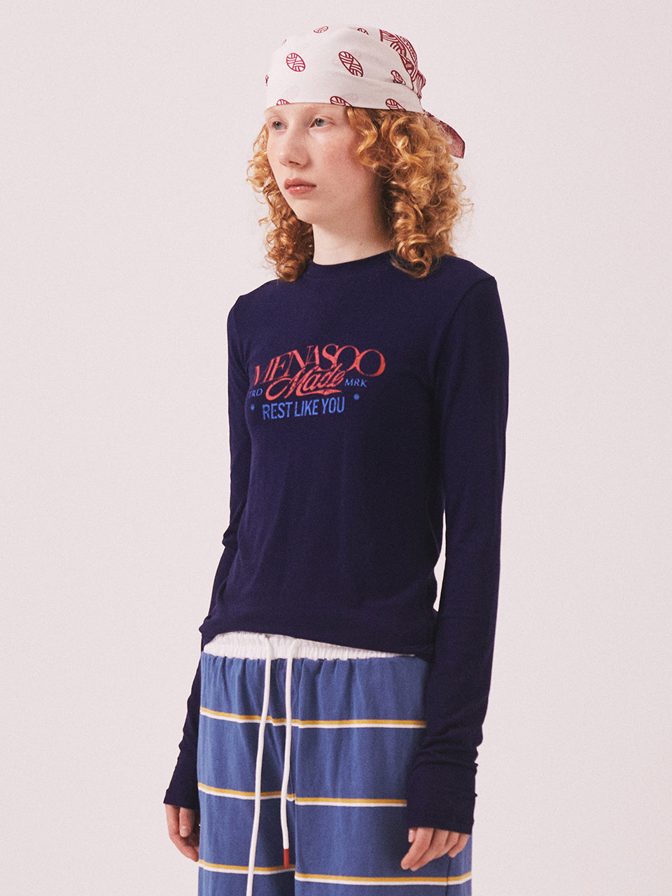 MNS Soft Fitted Long T Shirt_Navy