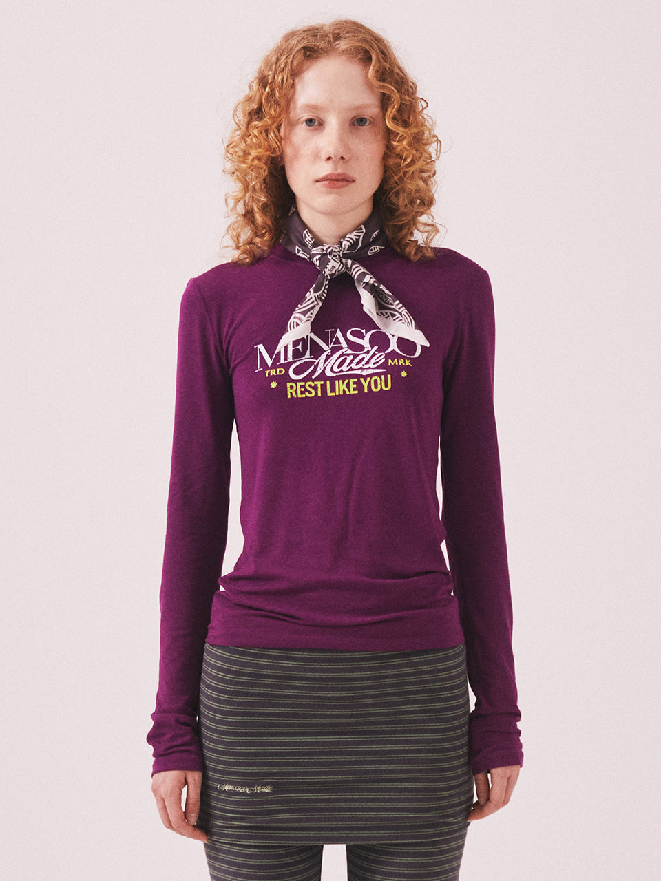 MNS Soft Fitted Long T Shirt_Purple