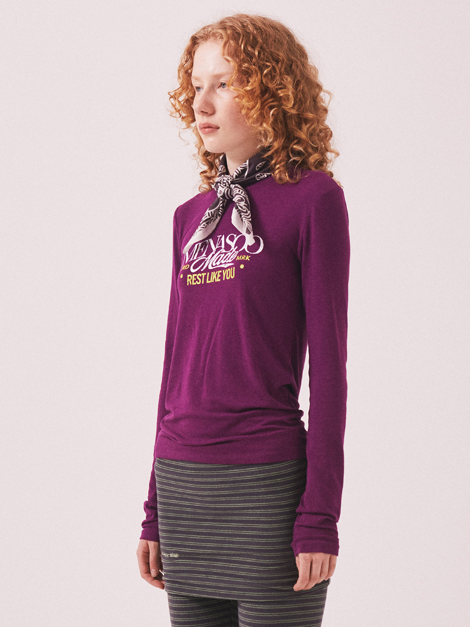 MNS Soft Fitted Long T Shirt_Purple