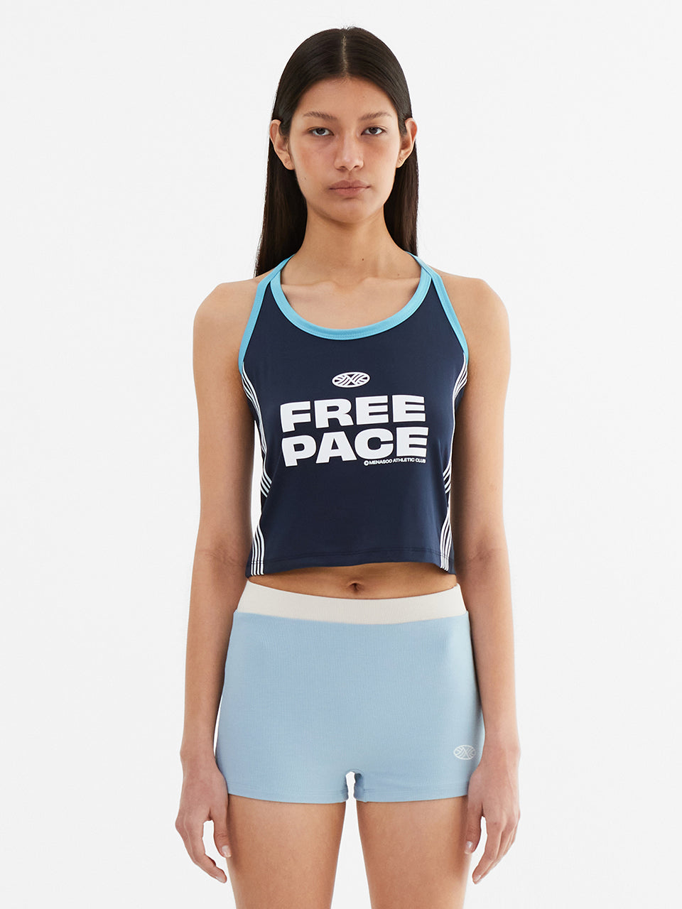 Cool Span Sporty Halter Neck_Navy