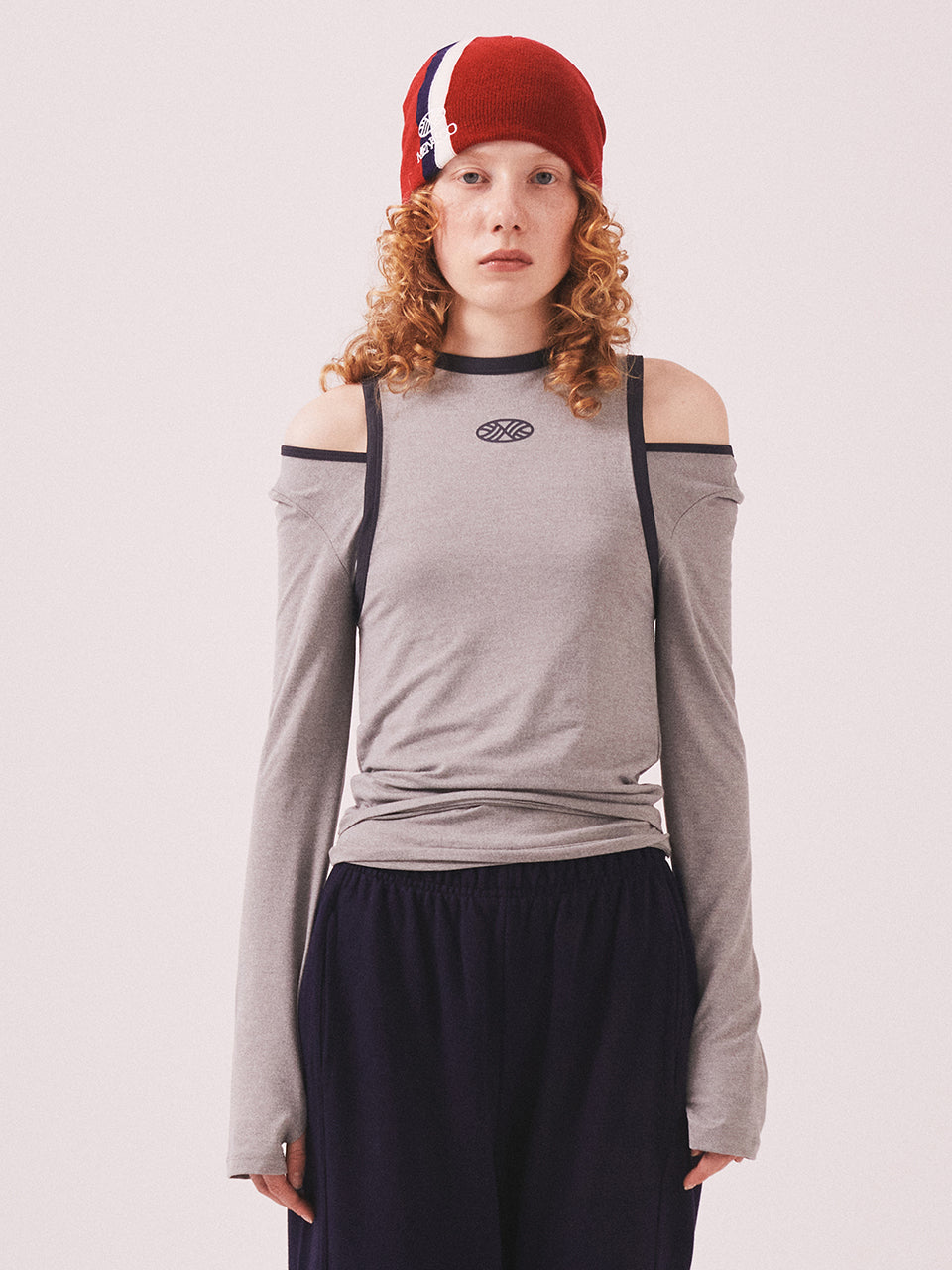 Stretch Layered T Shirt_Gray