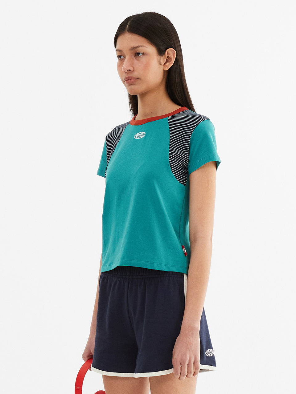 MNS Raglan Stripe T Shirt_Mint