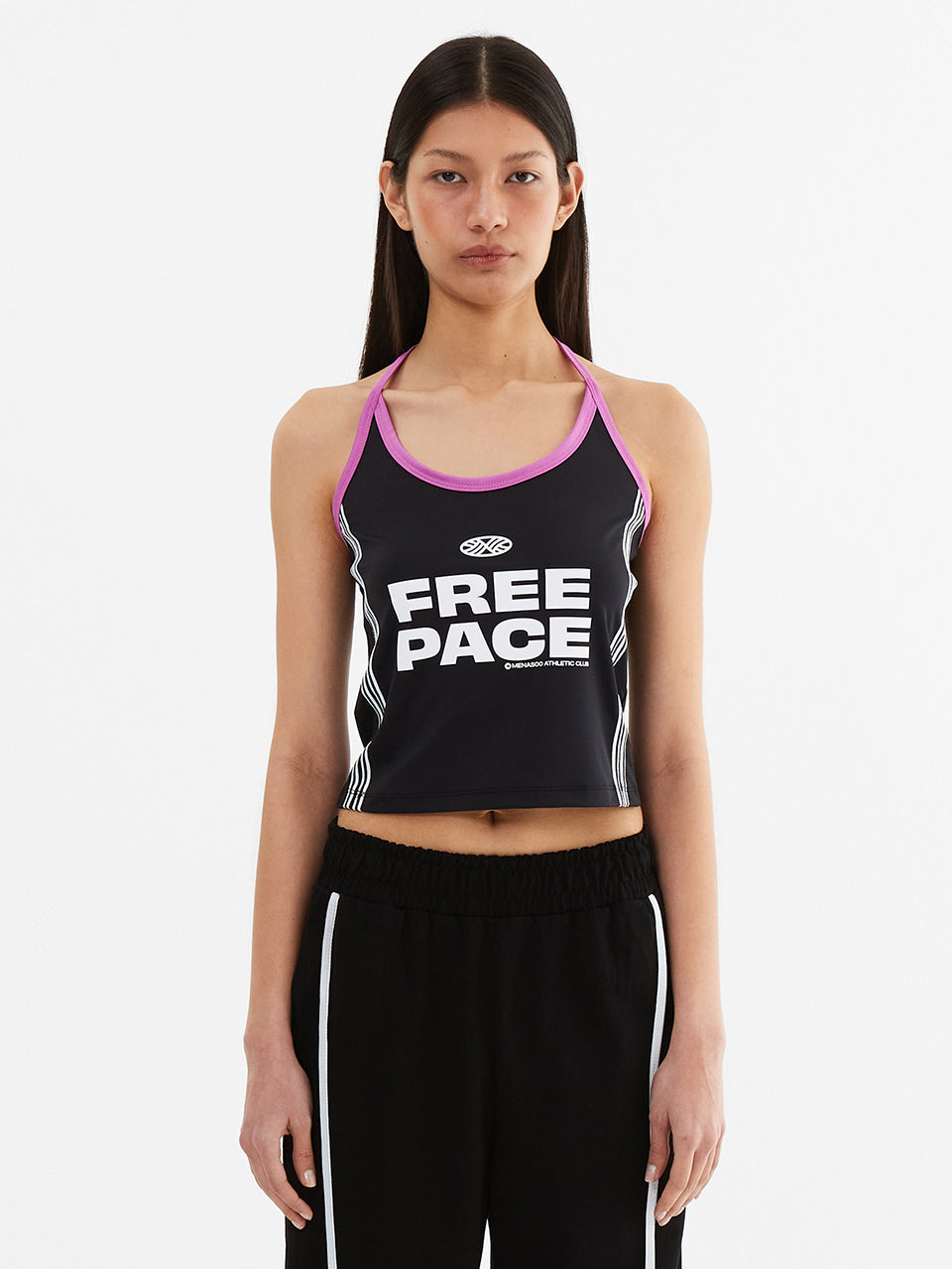 Cool Span Sporty Halter Neck_Black