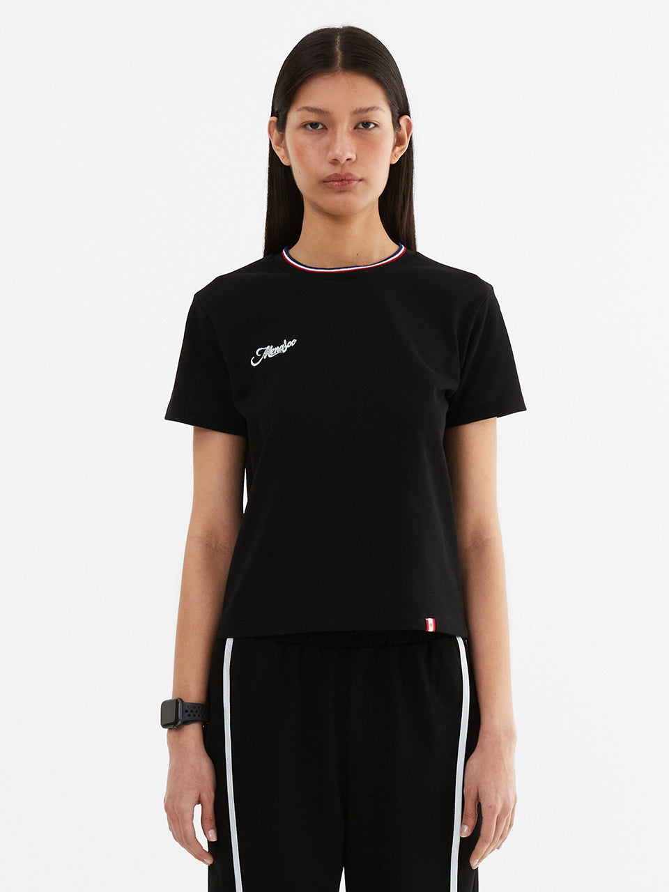 Silky Cotton Round PK Tshirts_Black