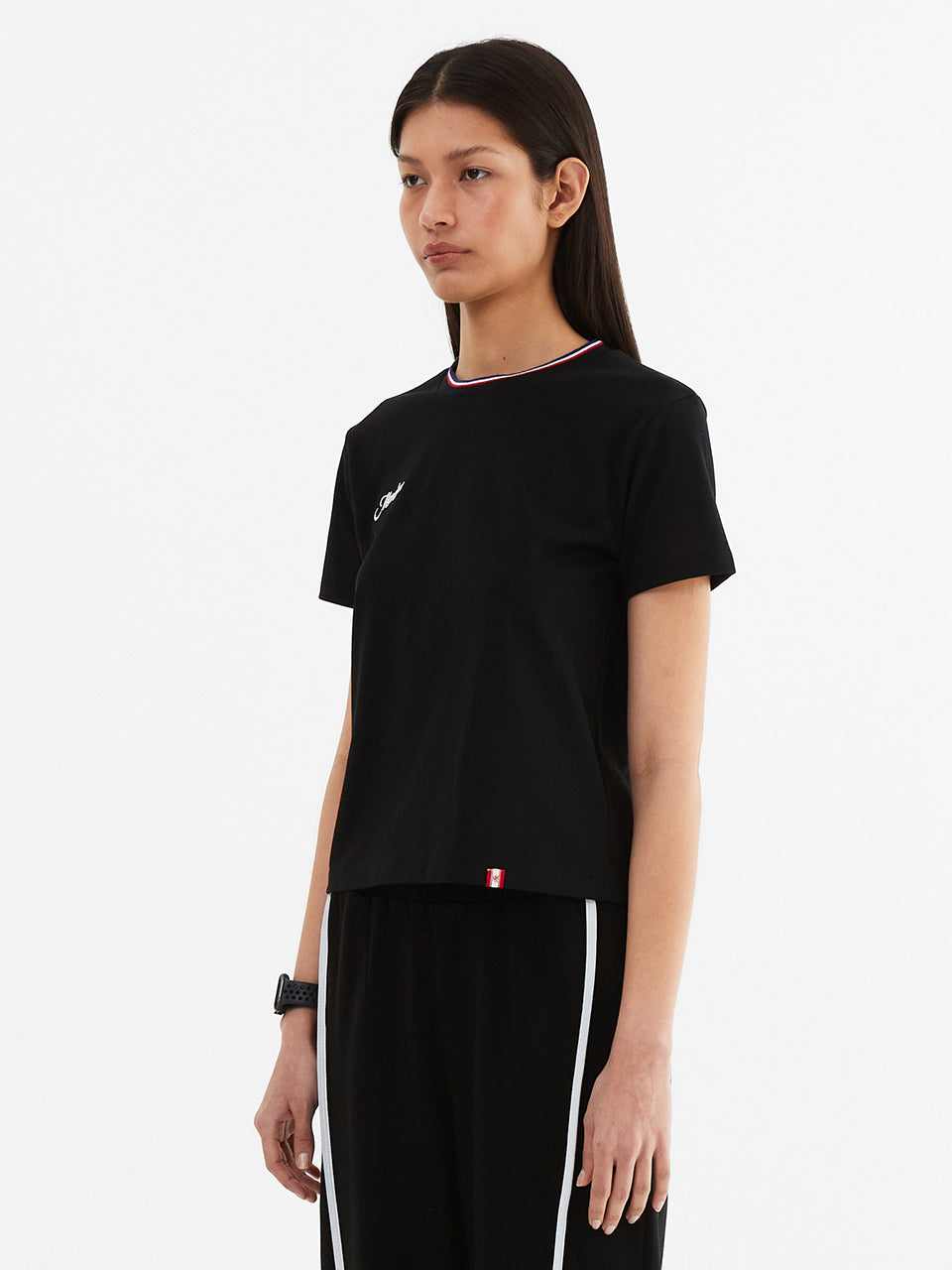 Silky Cotton Round PK Tshirts_Black