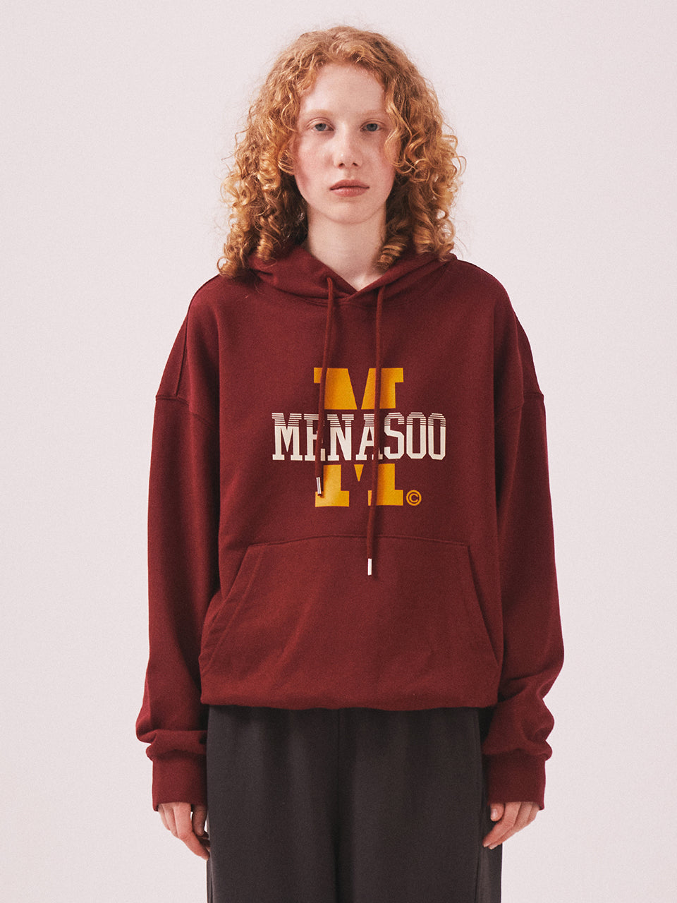 Menasoo Basic Hoodie_Burgundy