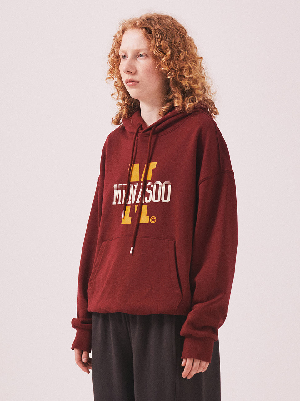 Menasoo Basic Hoodie_Burgundy