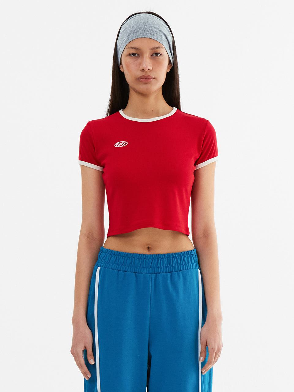 MNS Span Crop T Shirt_Red