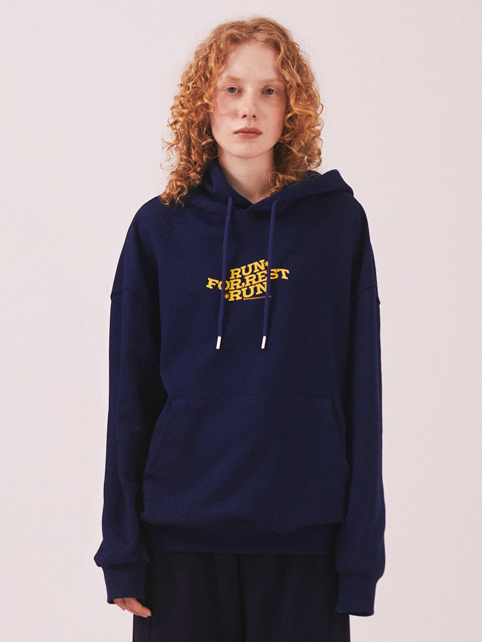 For Rest Run Basic Hoodie_Navy