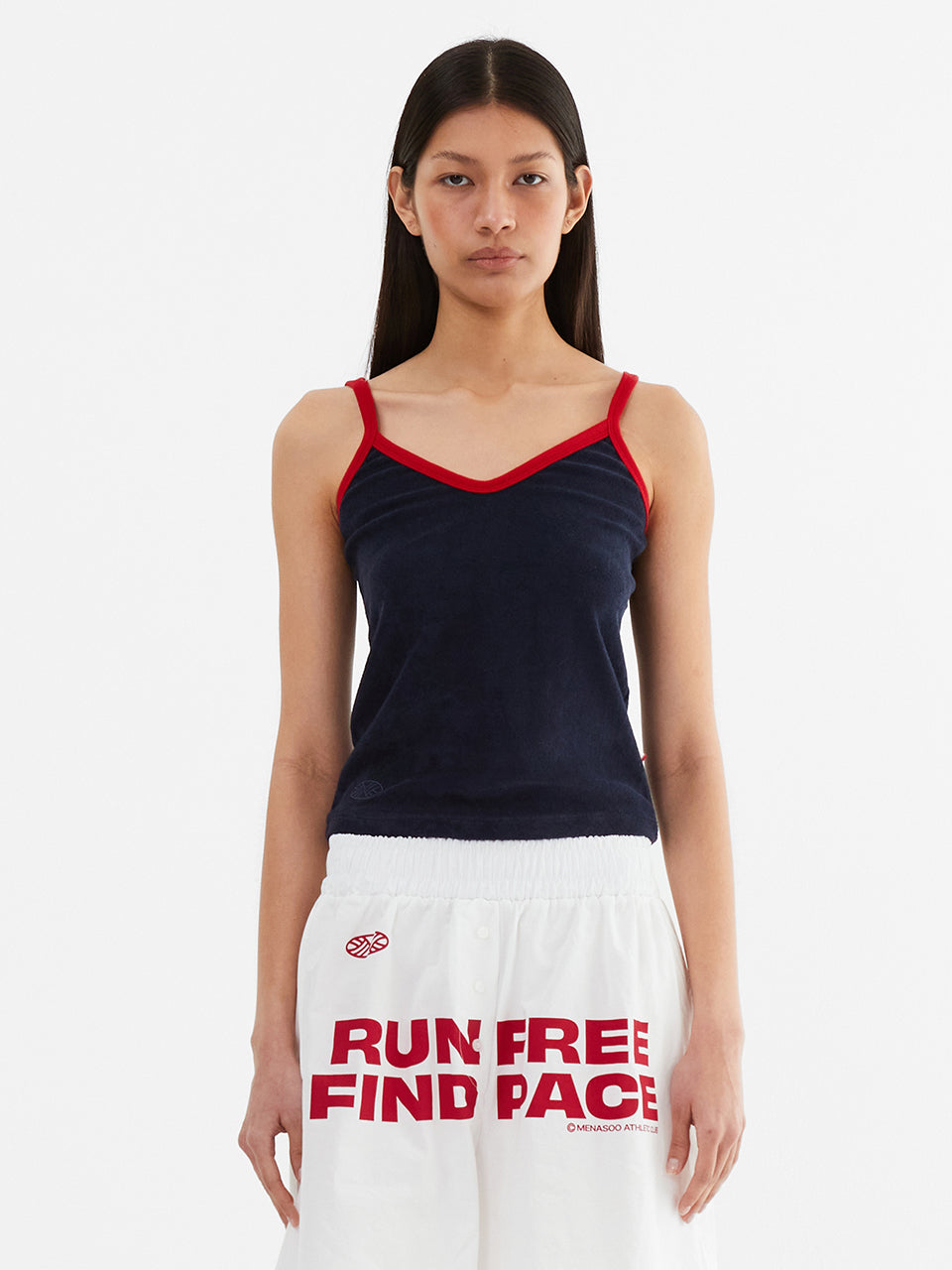 Terry Color Binding Sleeveless_Navy