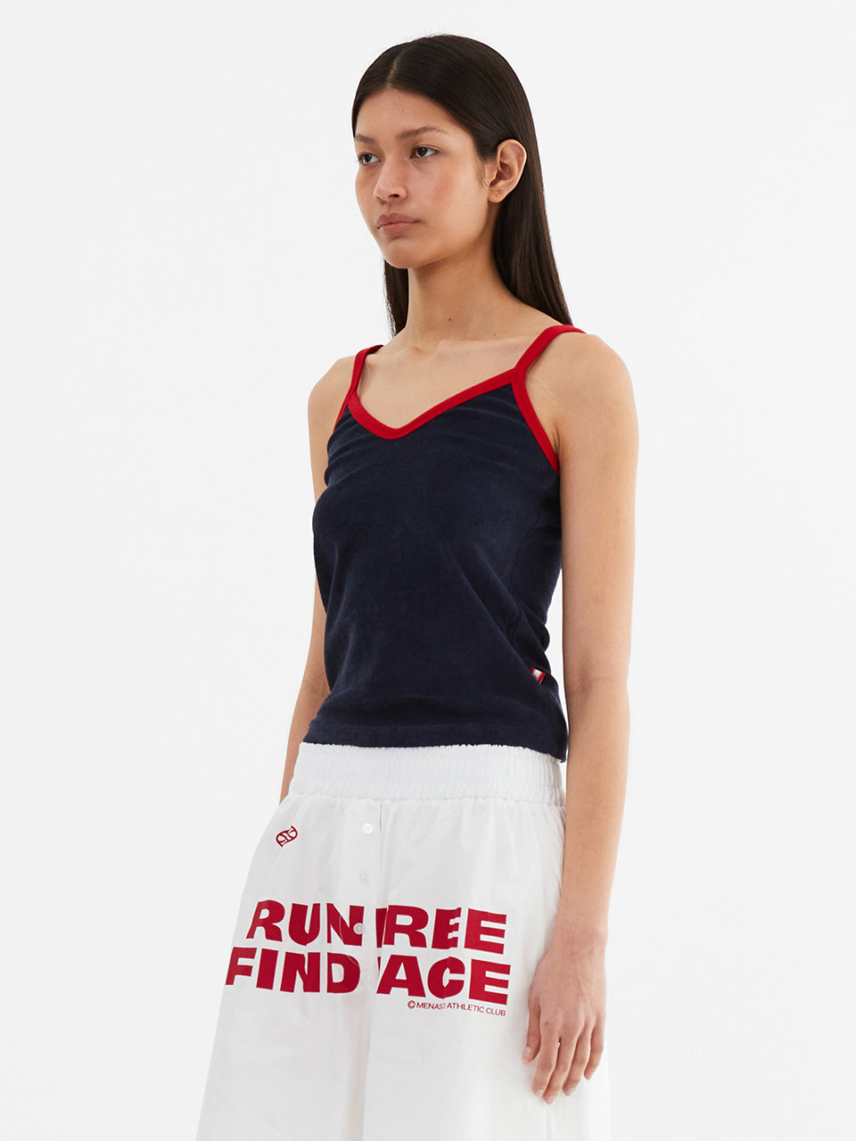 Terry Color Binding Sleeveless_Navy