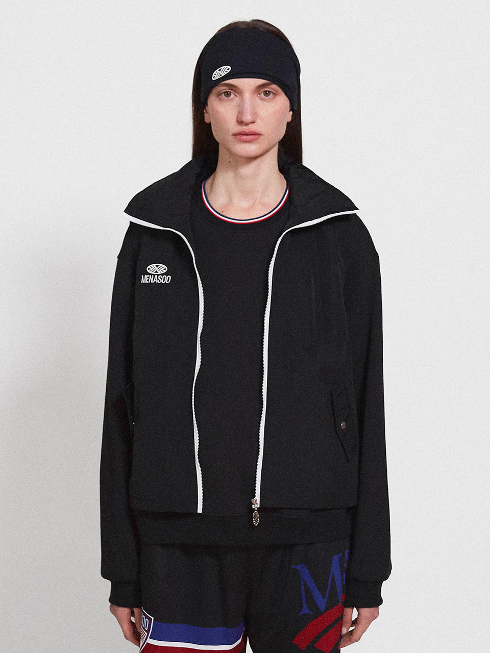 Highneck Hood Vest_Black