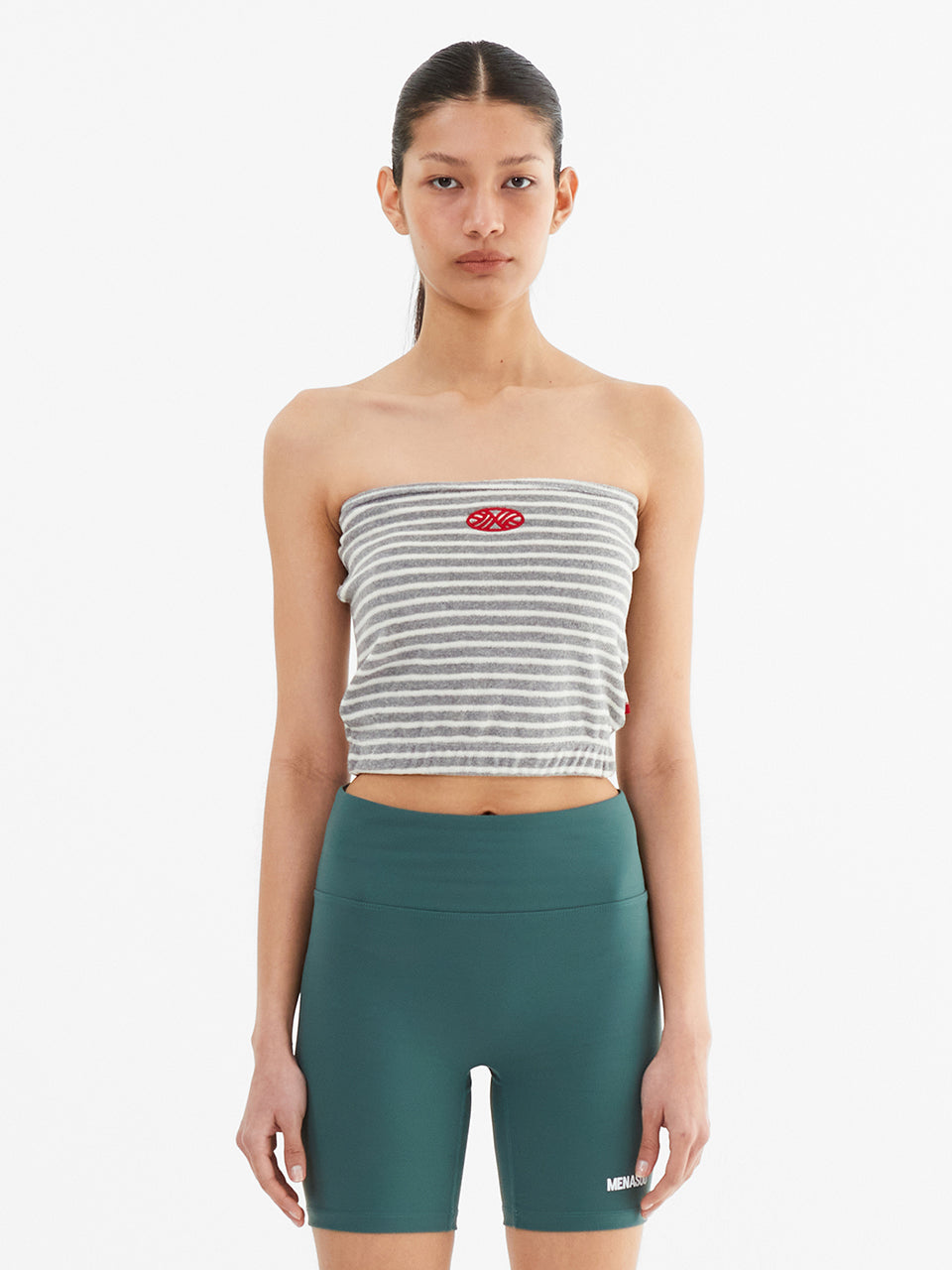 MNS Terry Tubetop_Gray Stripe