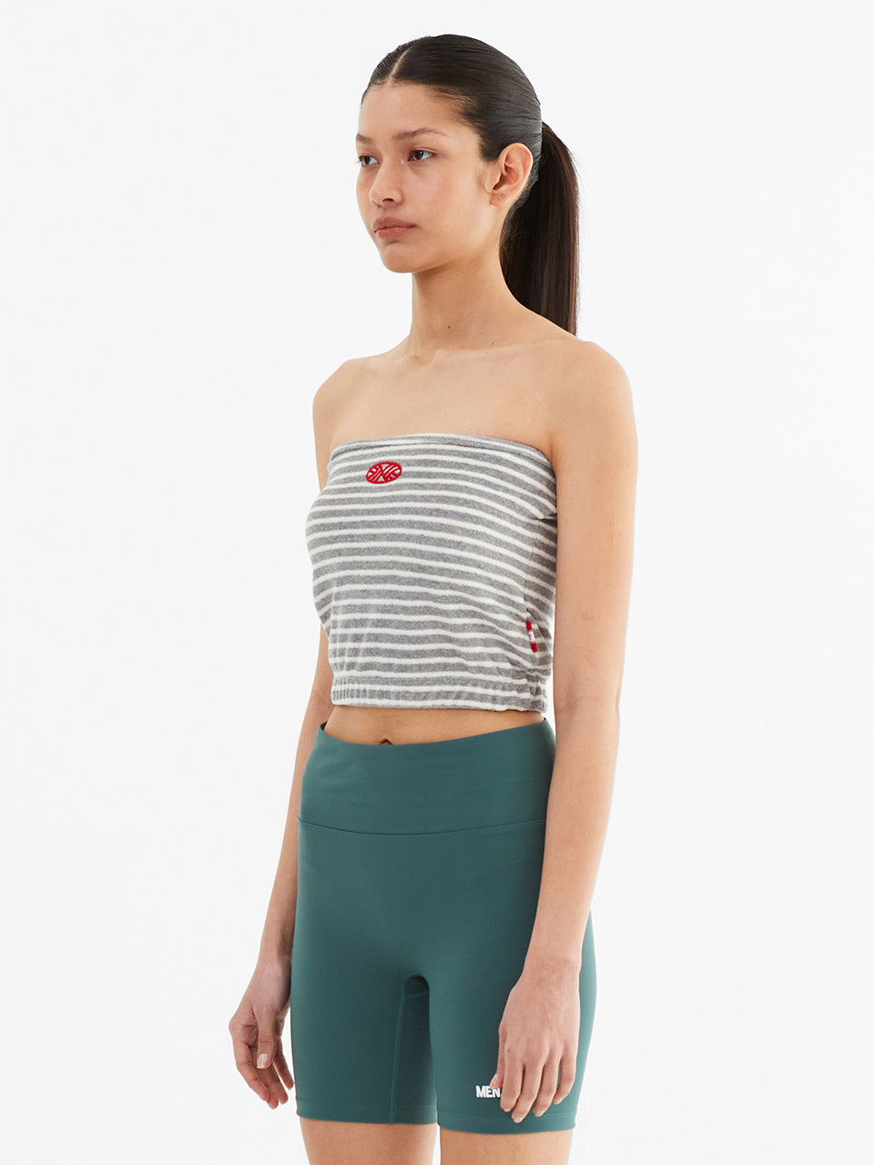 MNS Terry Tubetop_Gray Stripe