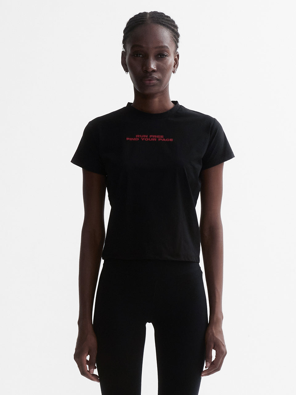 VENODE Runfree Crop Tshirts_Black (Crop Fit)