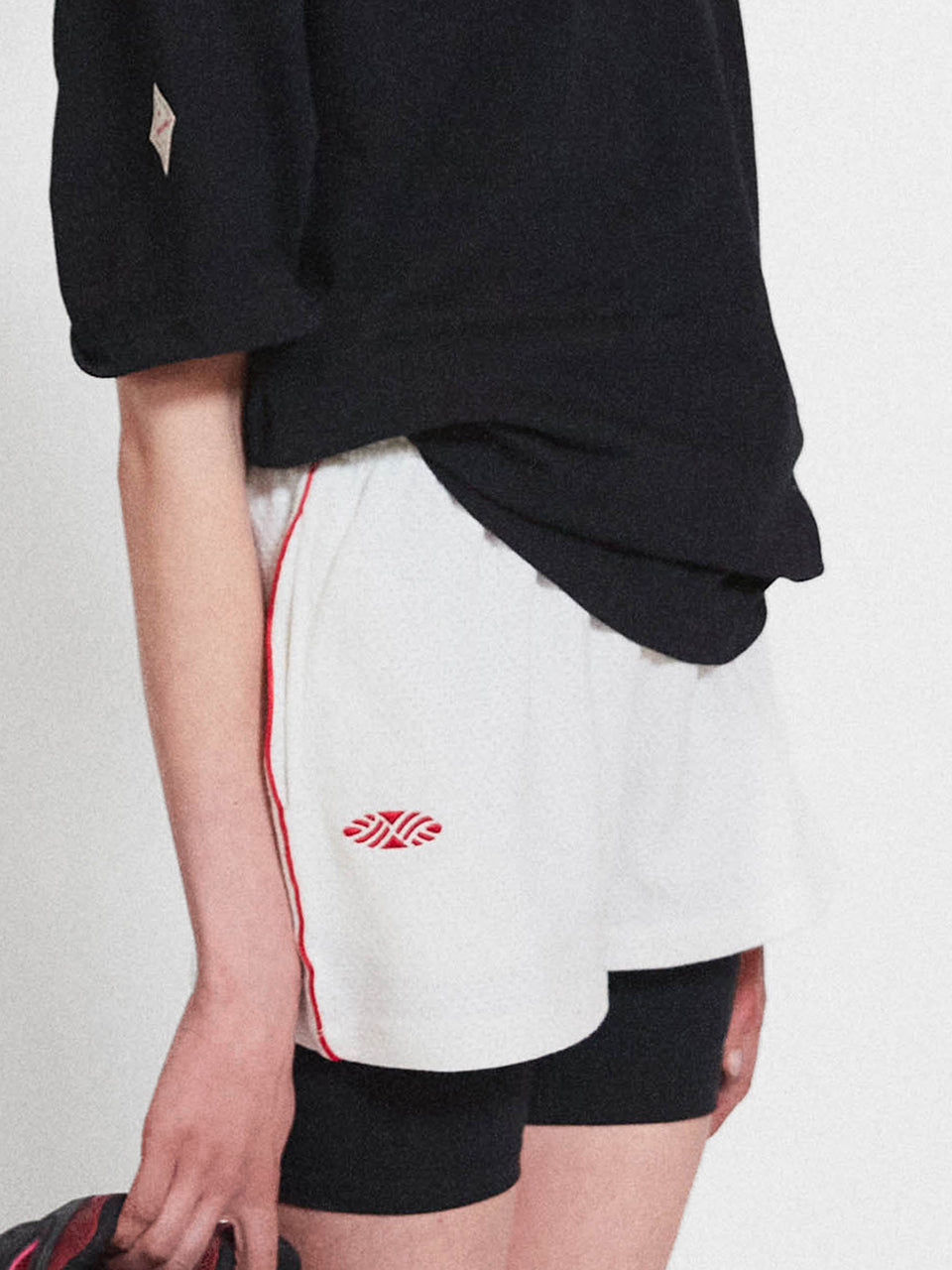 Mesh Punching Shorts_White