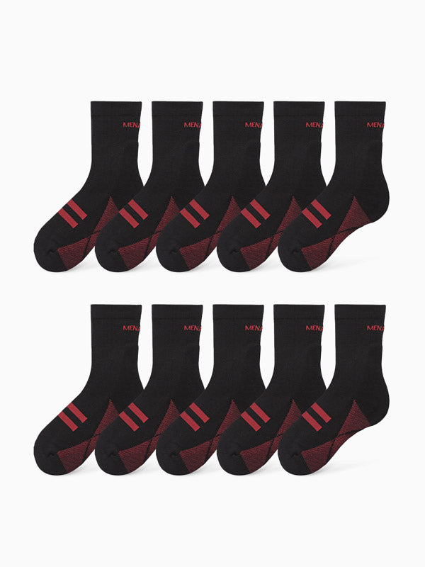 [10 PACK] Menasoo Soft Runsocks_Black