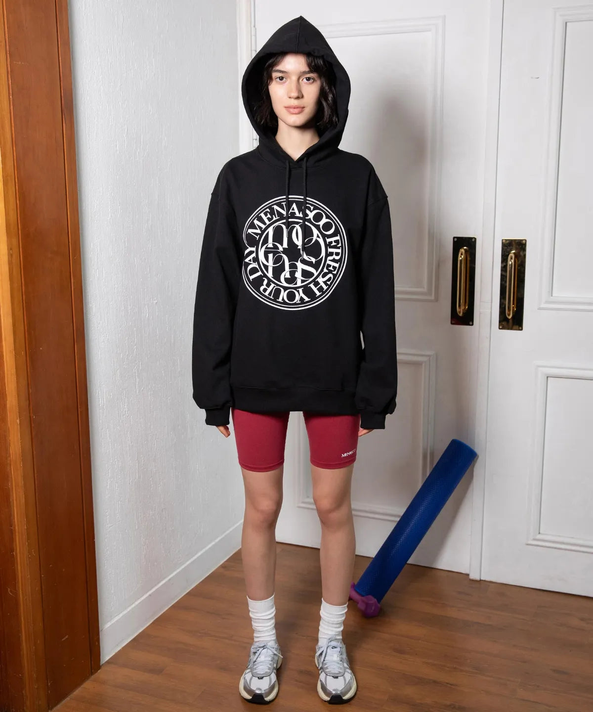 UNISEX CIRCLE LOGO HOODIE_BK