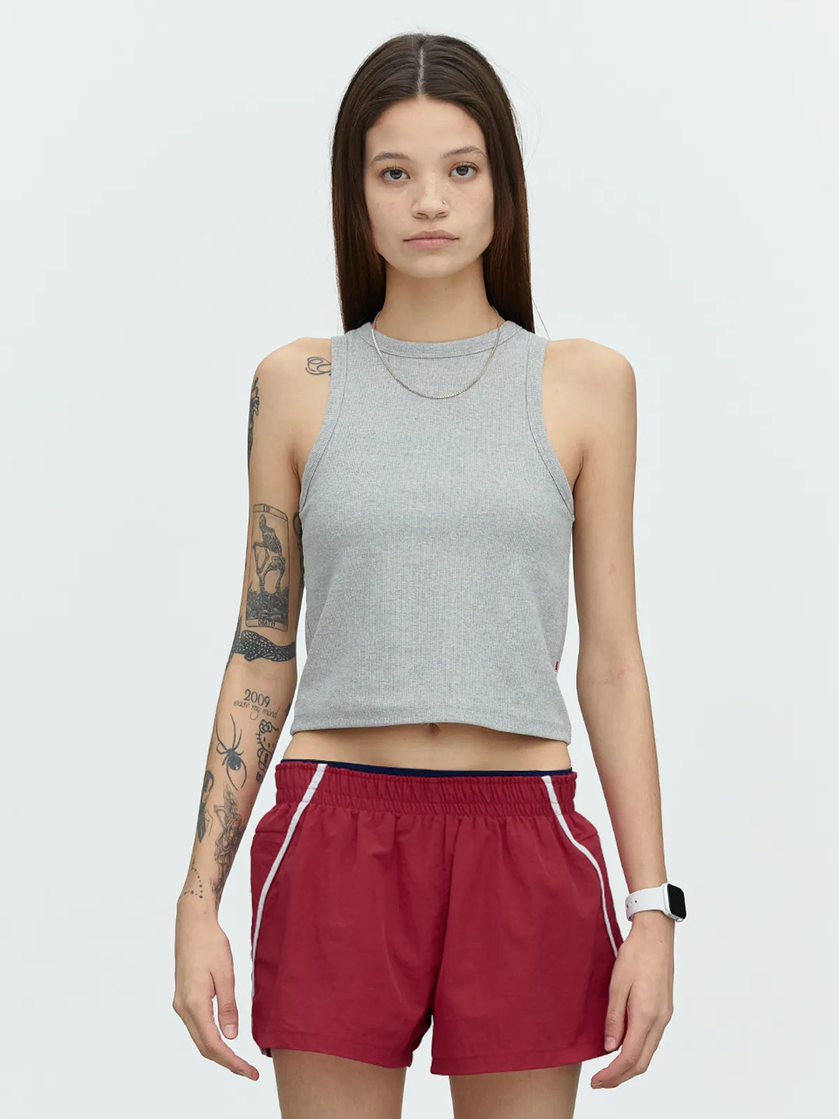 MNS SPANDEX TANK TOP GRAY_이너브라