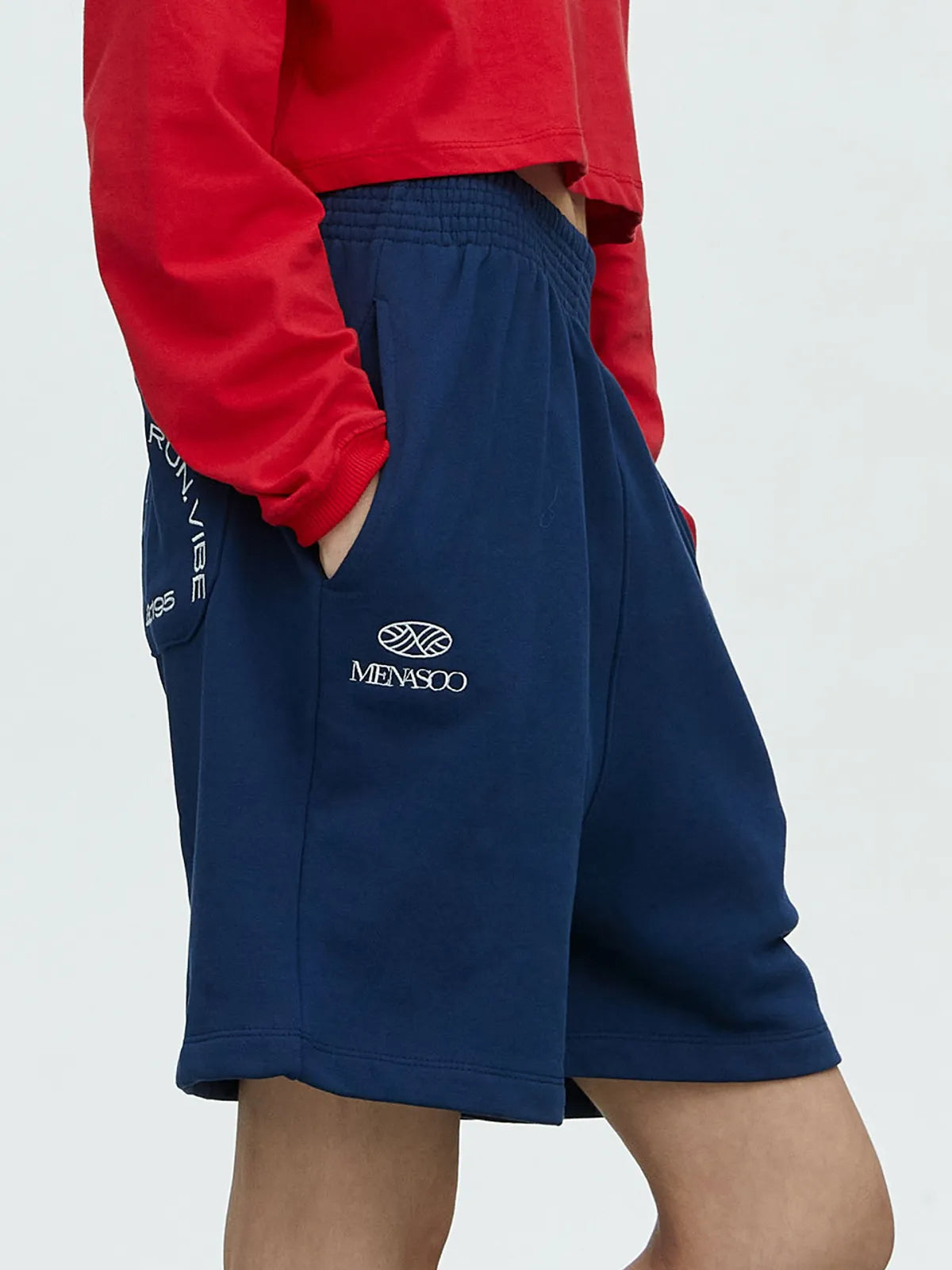 RUNVIBE COTTON BERMUDA PANTS_NAVY