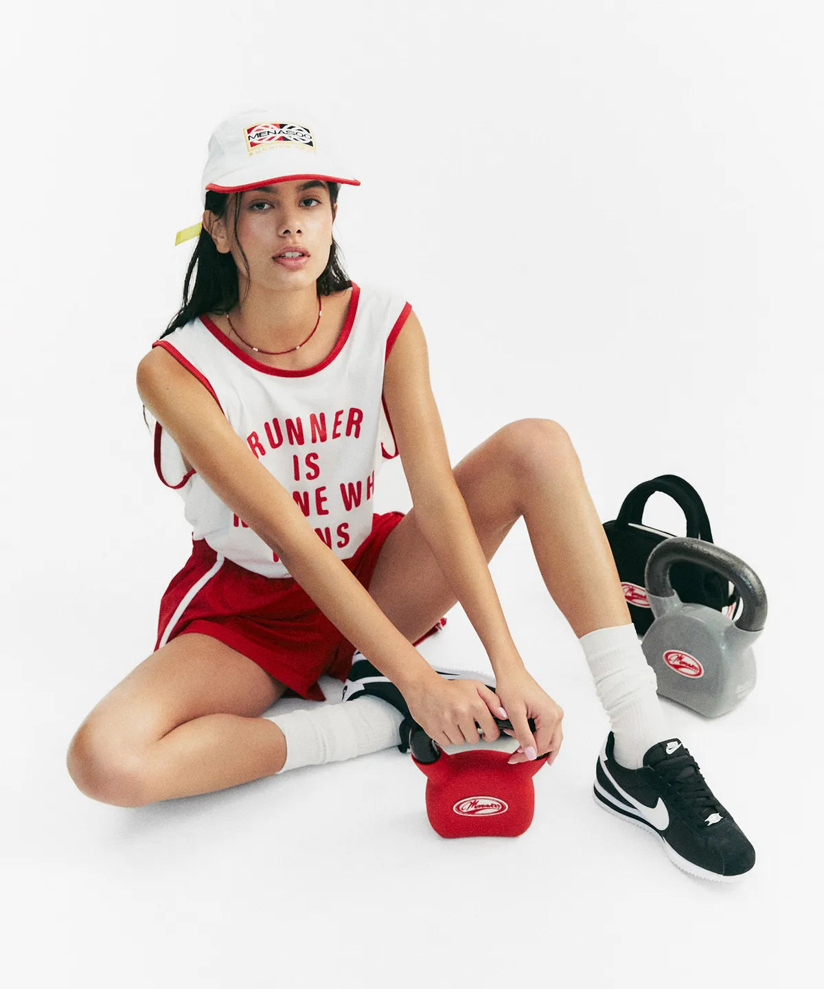 MESH RUNNER CLUB SLEEVE_WHITE