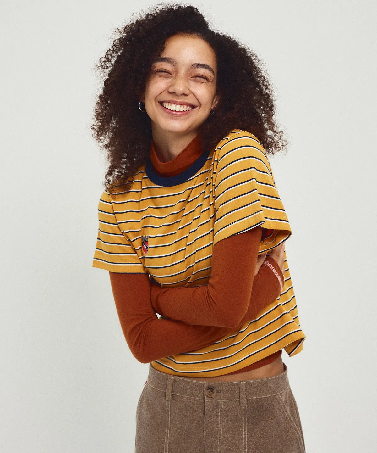 MNS Stripe Cotton tshirt_Yellow