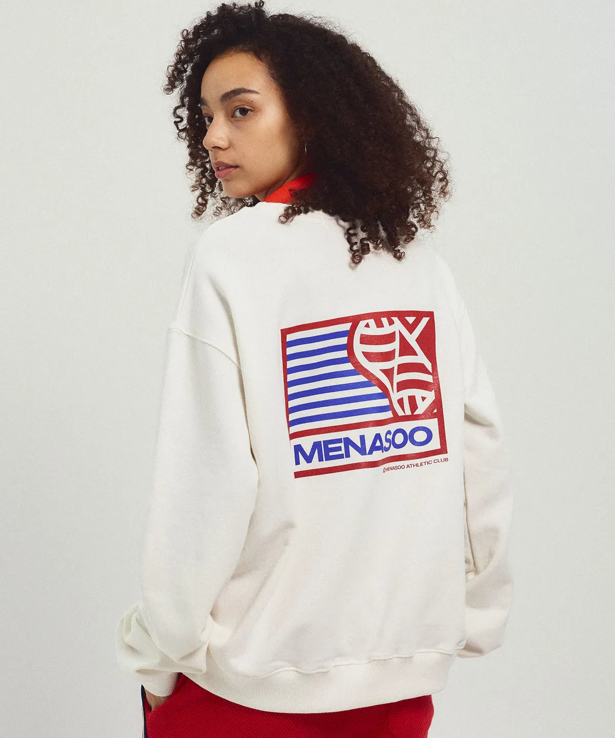 Menasoo Hearttrack Sweatshirt_White