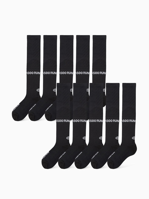 [10 PACK] Menasoo Long Socks_Black