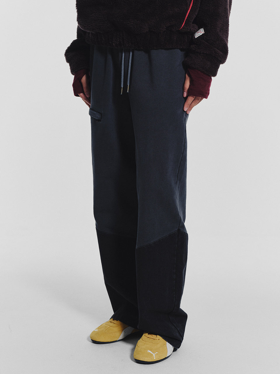 Pocket Point Cotton Track Pants_Charcoal