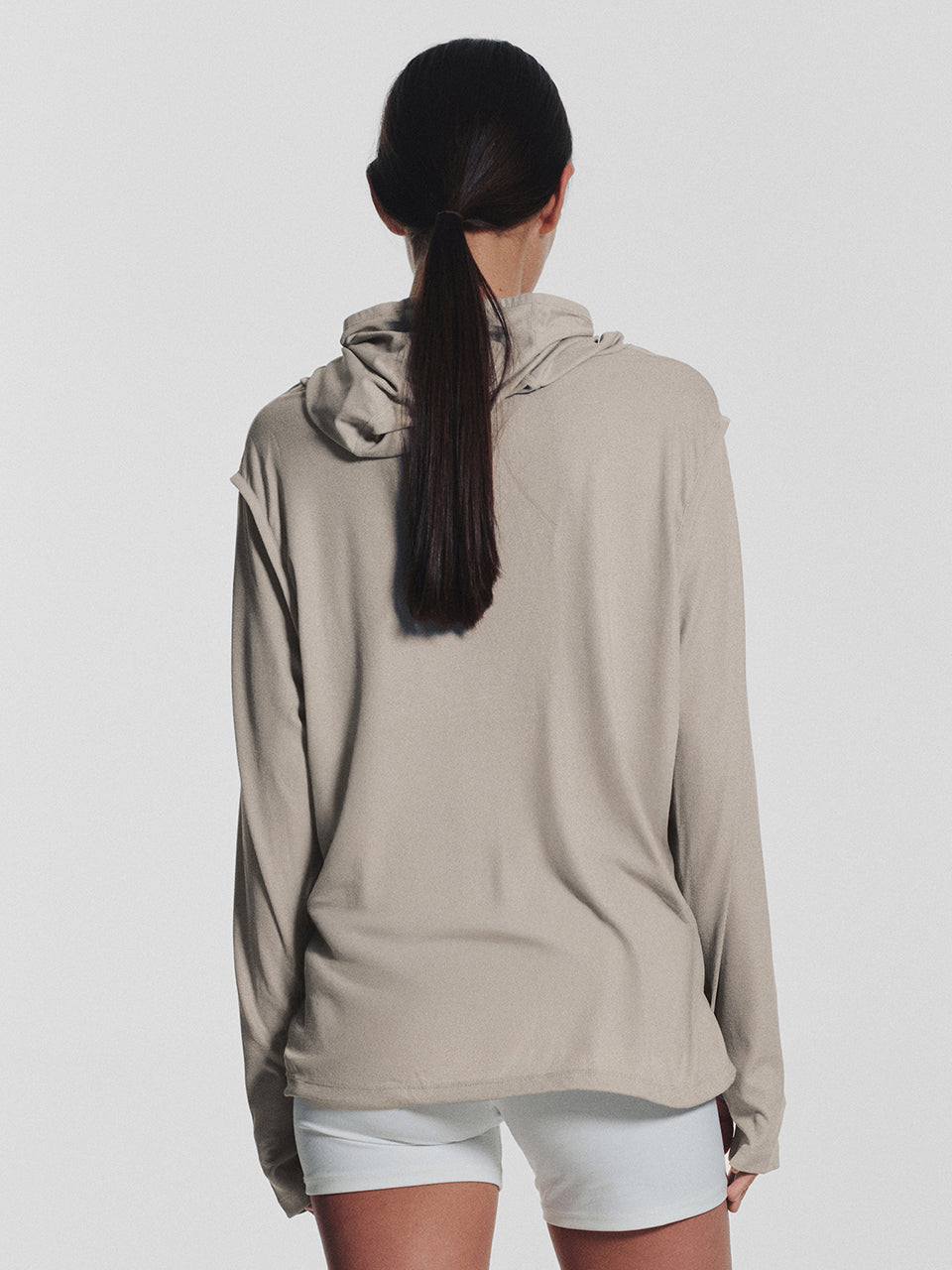 MNS Running Highneck Hoodie_Beige