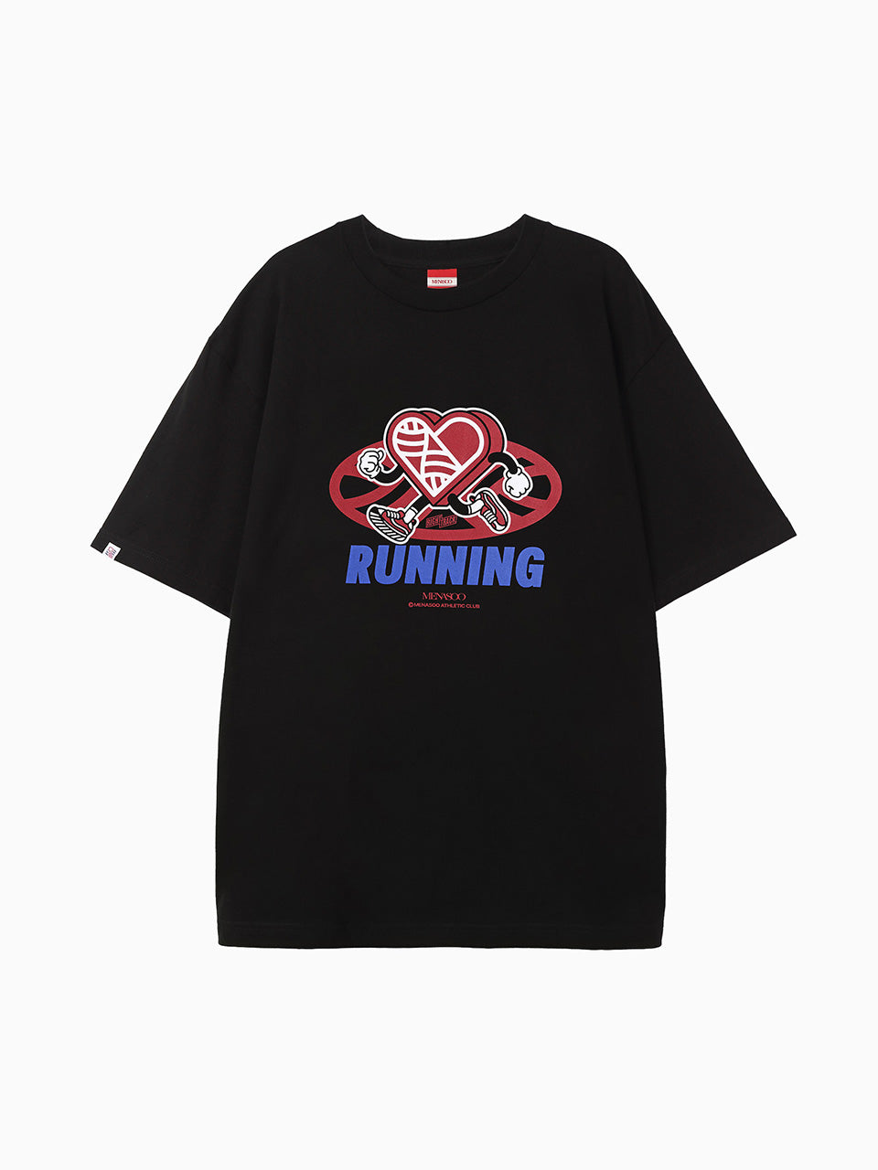 New Big Hearttrack Graphic T Shirt_Black