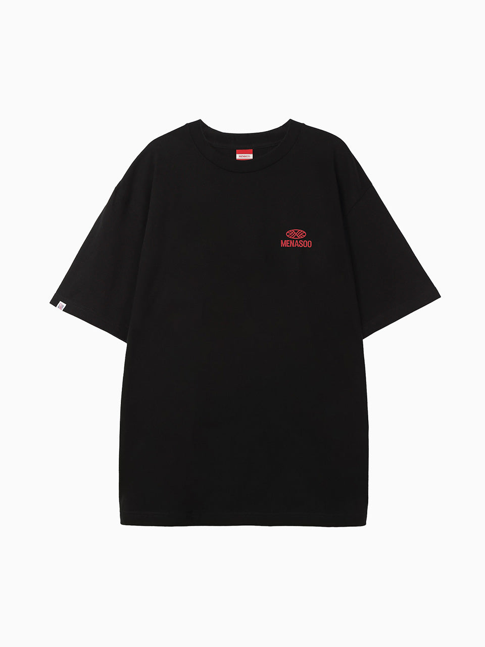 Squared Hearttrack Graphic T Shirt_Black