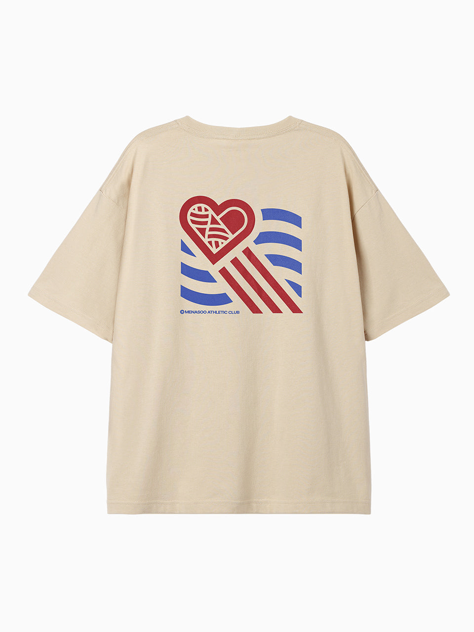 Wave Hearttrack Graphic T Shirt_Oatmeal