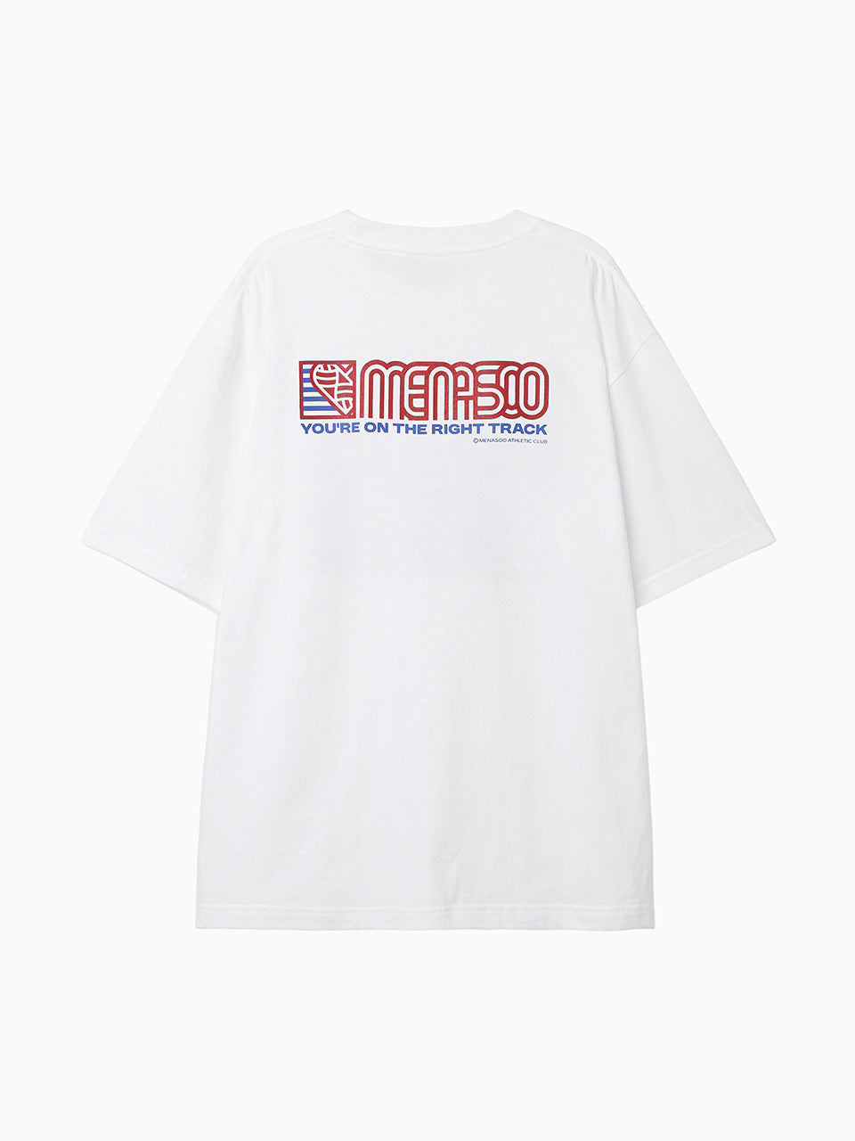 Squared Hearttrack Graphic T Shirt_White