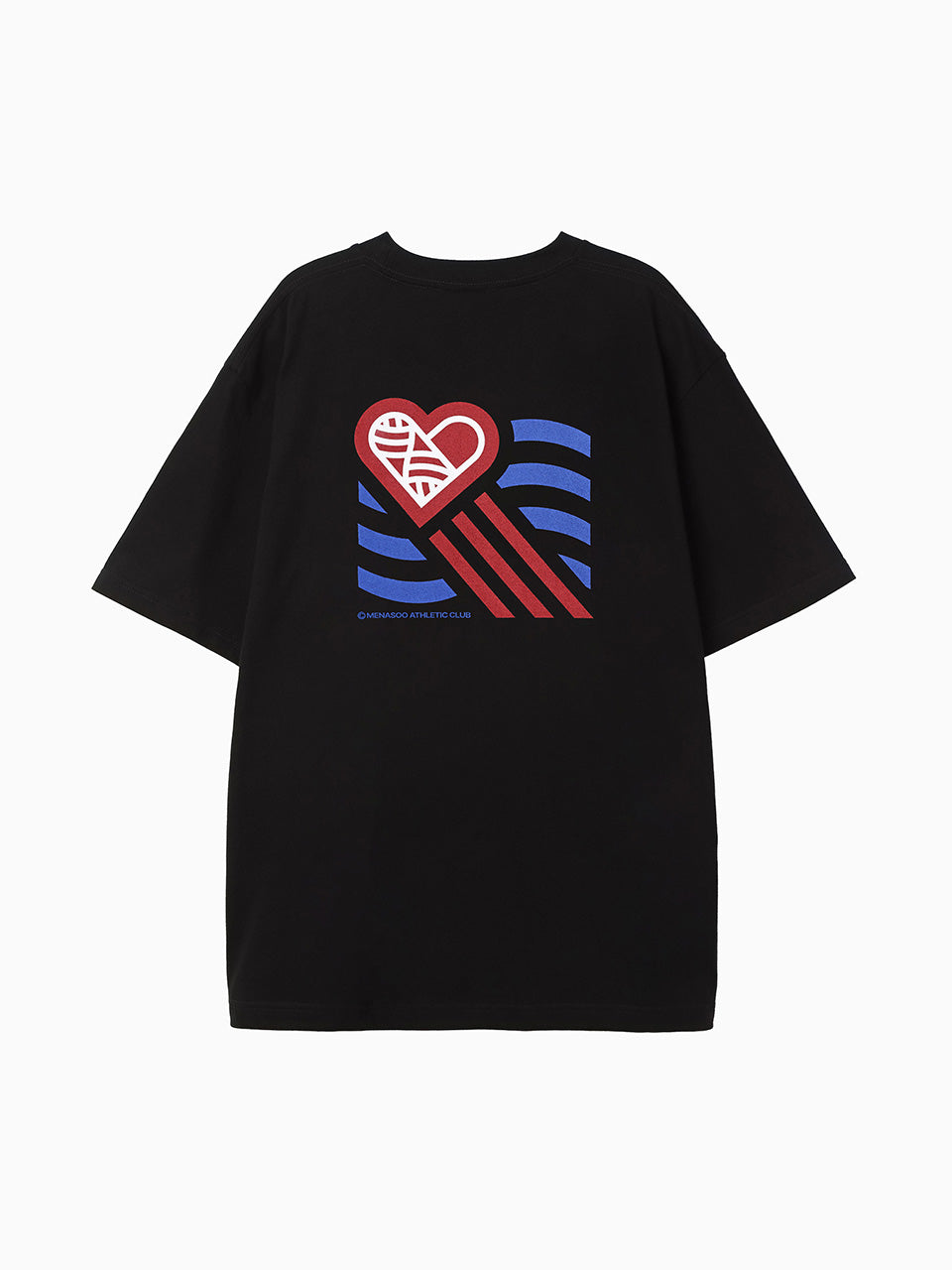Wave Hearttrack Graphic T Shirt_Black