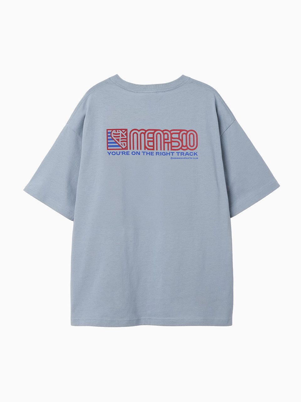Squared Hearttrack Graphic T Shirt_Skyblue