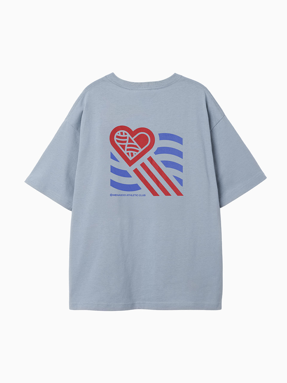 Wave Hearttrack Graphic T Shirt_Skyblue