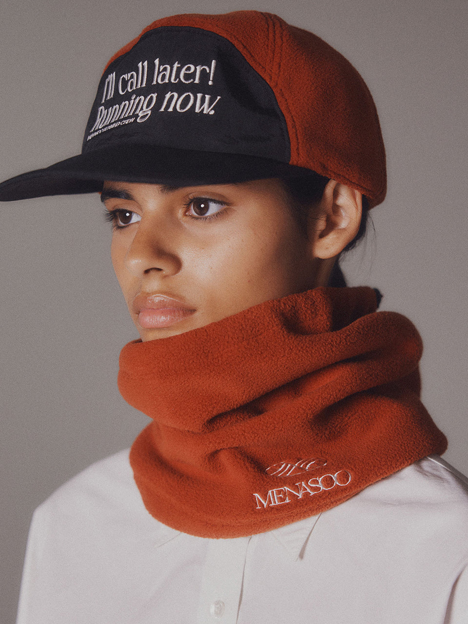 Hide Earmuffs Cap_Brick