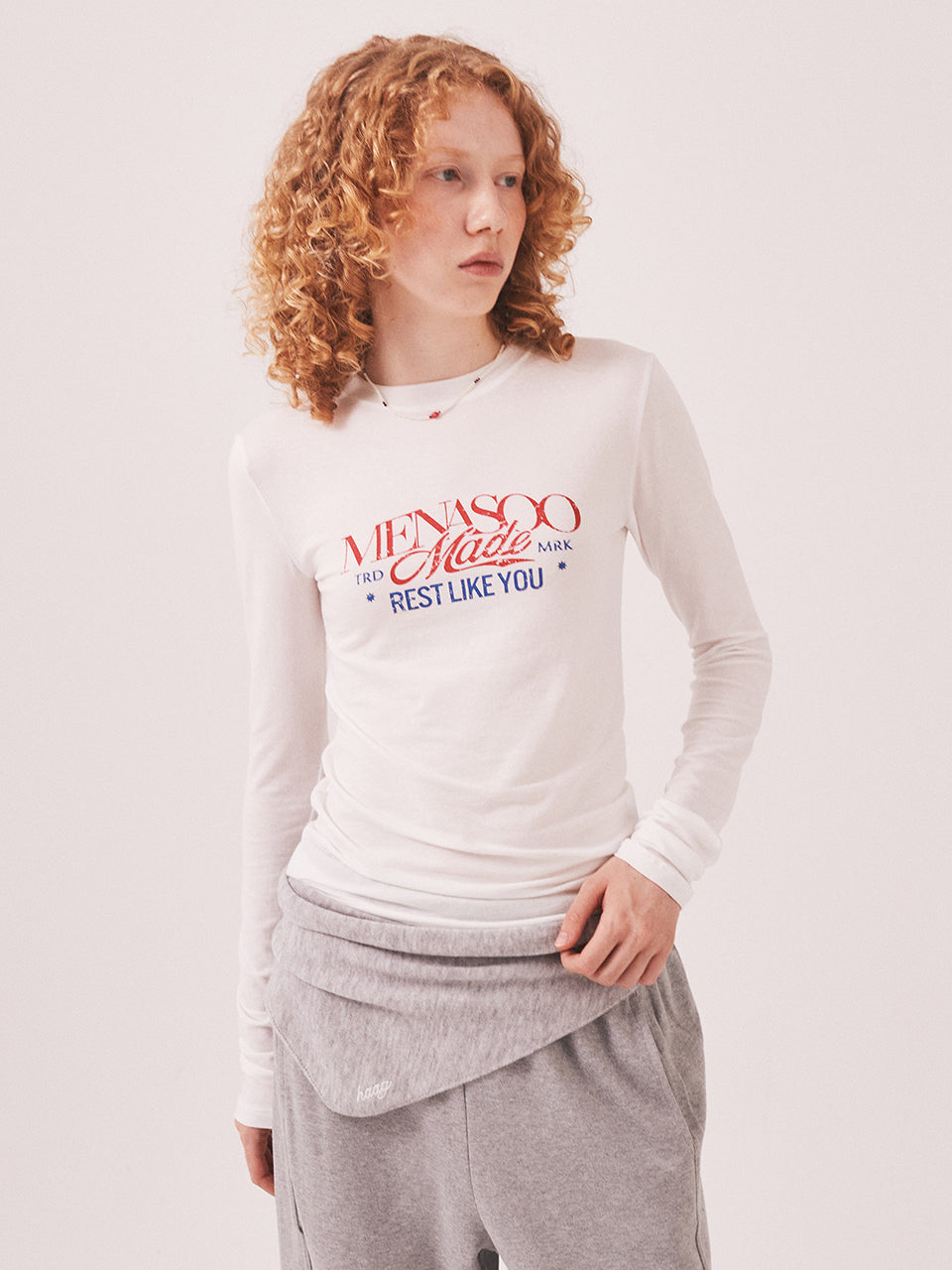 MNS Soft Fitted Long T Shirt_White