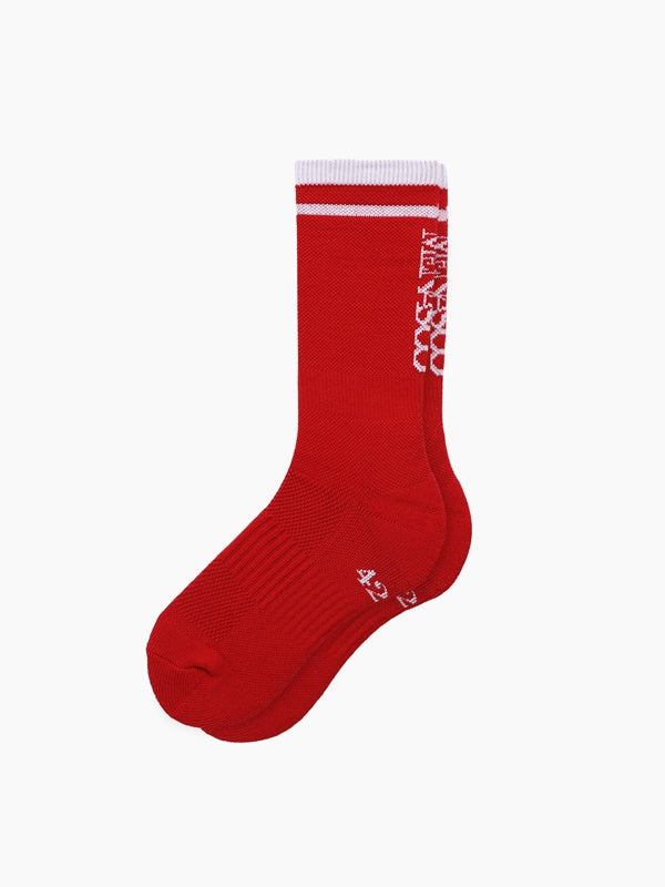 RUNNING CREW FLOGGER FIT SOCKS_LONG_RED