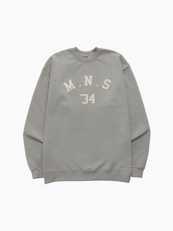 UNISEX MNS34 APPLIQUE SWEATSHIRT_GRAY