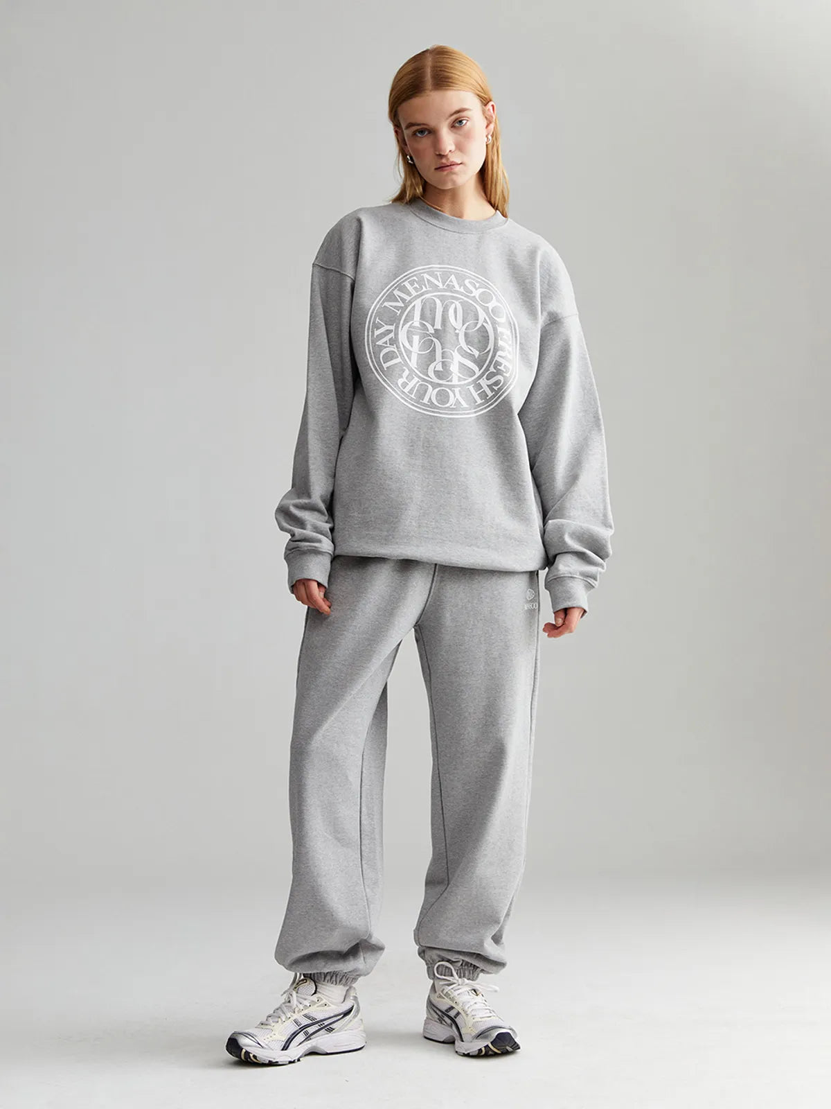 UNISEX_CIRCLE LOGO SWEATSHIRT_GRAY